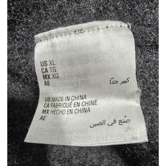 Club Room Luxury 100% CASHMERE V Neck Sweater Charcoal Gray Men's Size XL - Picture 6 of 15